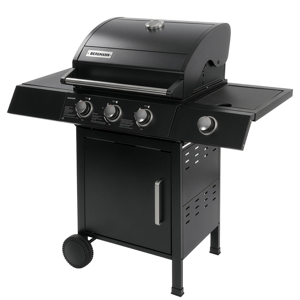 Grill gazowy ogrodowy BERGMANN 3+1, grill gazowy do ogrodu