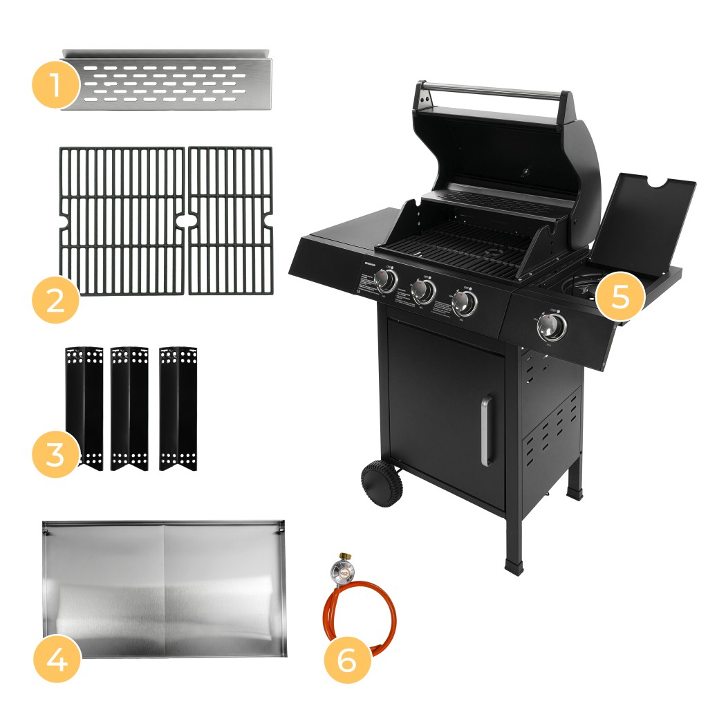 Grill gazowy BERGMANN 3+1, grill ogrodowy gazowy