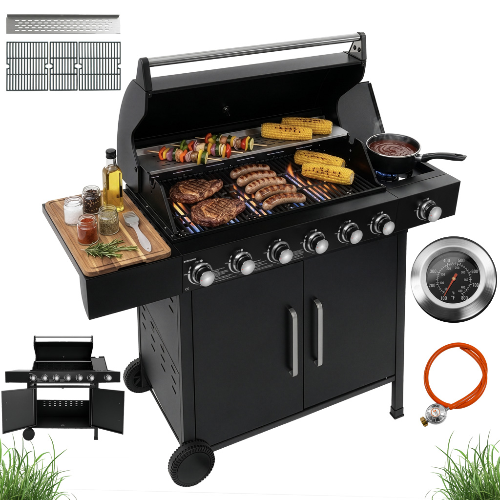 Grill gazowy BERGMANN 6+1, grill ogrodowy gazowy