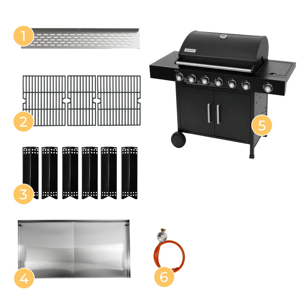 Grill gazowy BERGMANN 6+1, grill ogrodowy gazowy