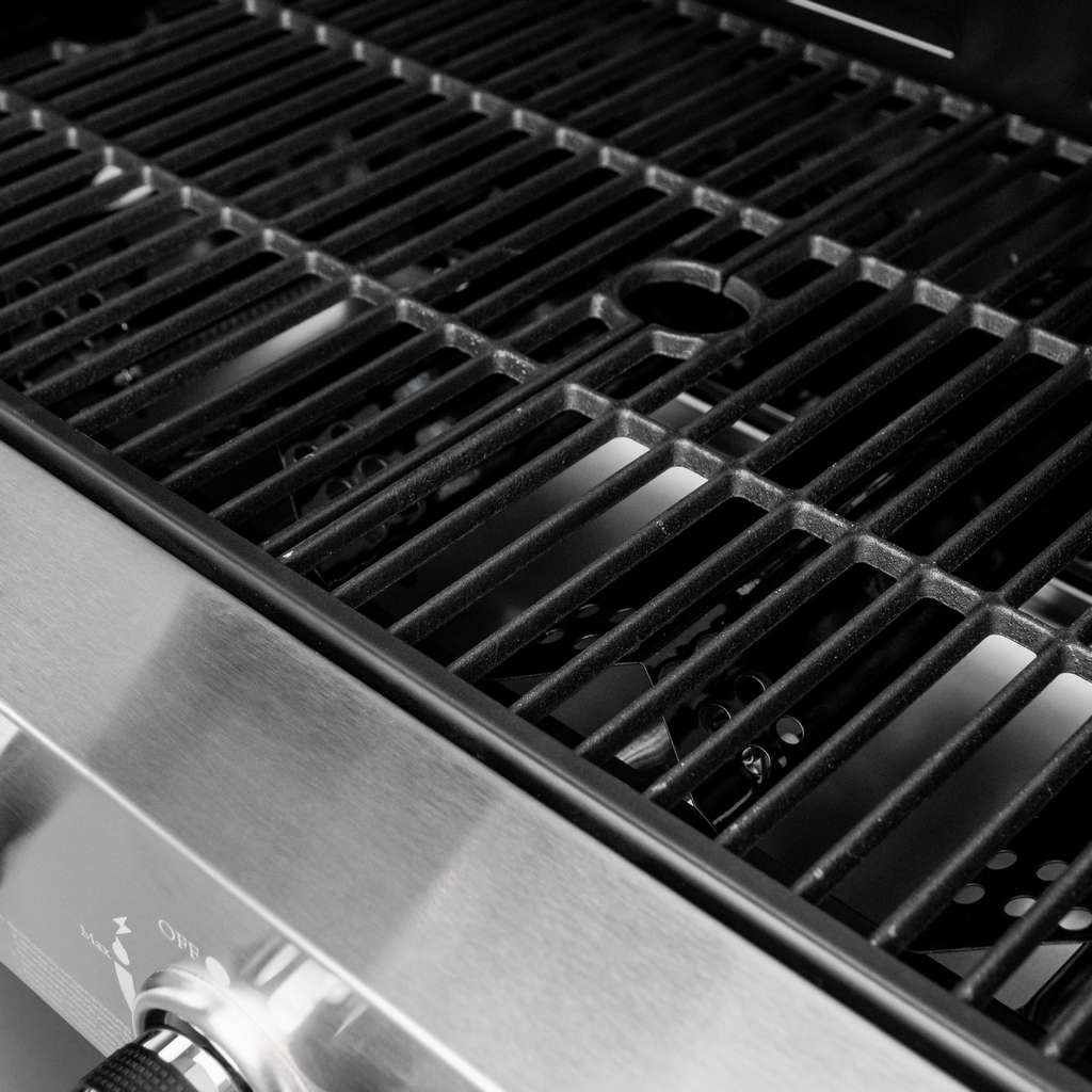 Grill gazowy ogrodowy BERGMANN 6+1 ze stolikiem bocznym, grill ogrodowy gazowy