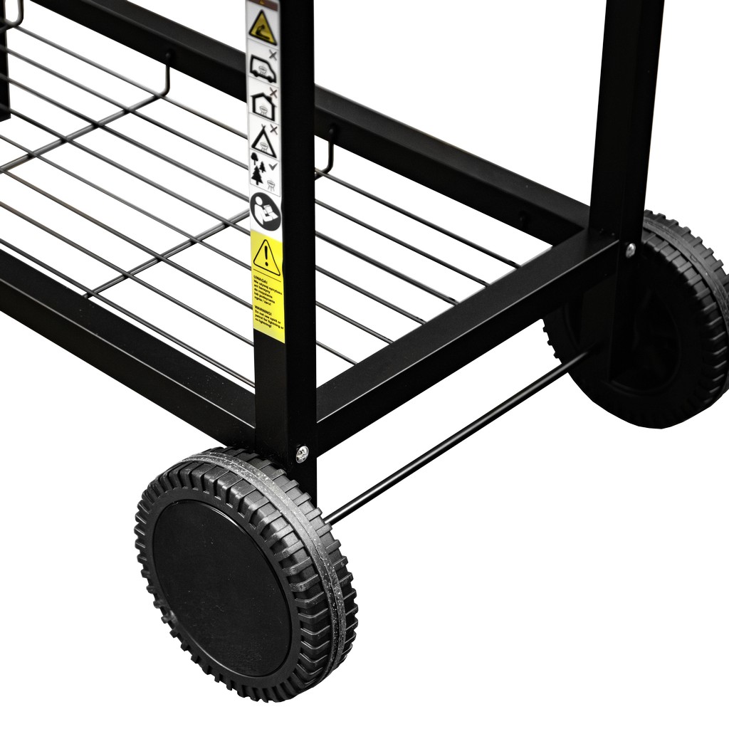 grill węglowy beczka, grill ogrodowy z pokrywą, grill z termometrem, grill wózek na kołach, grill ogrodowy mobilny