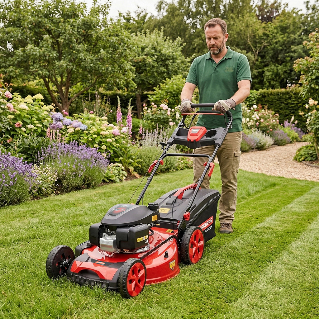 osiarka do trawy, kosiarka z napędem, kosiarka spalinowa z silnikiem HONDA WERKBERG Garden 56 cm