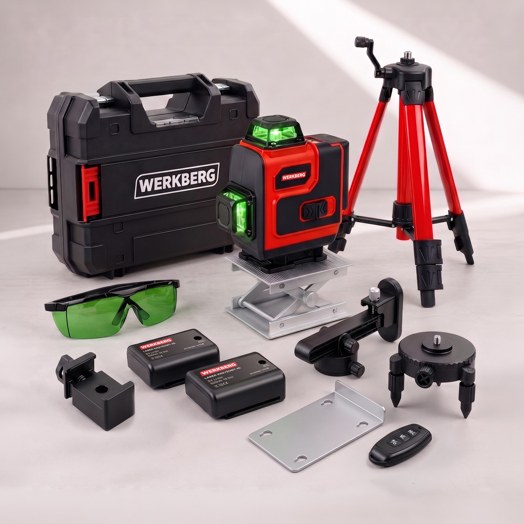 poziomica laserowa 4D, laser krzyżowy 16 linii, poziomica laserowa 360, laser do płytek, laser do sufitów podwieszanych, laser do zabudowy GK, poziomica z pilotem, laser budowlany, poziomica laserowa