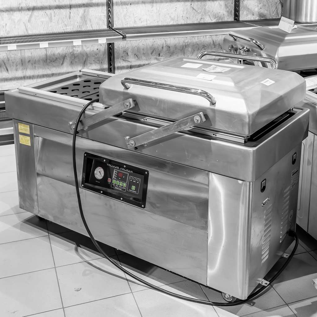 pakowarka zgrzewarka komorowa, pakowarka próżniowa 2 komorowa Mega-M