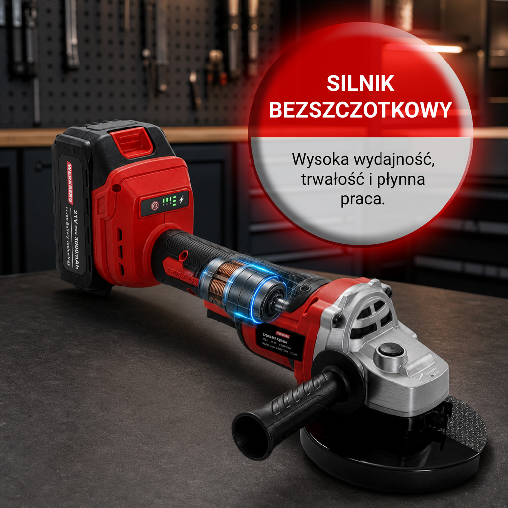 szlifierka kątowa akumulatorowa, szlifierka, szlifierka z regulacją obrotów, szlifierka z 2 akumulatorami, szlifierka do metalu, narzędzia budowlane, elektronarzędzia bezprzewodowe