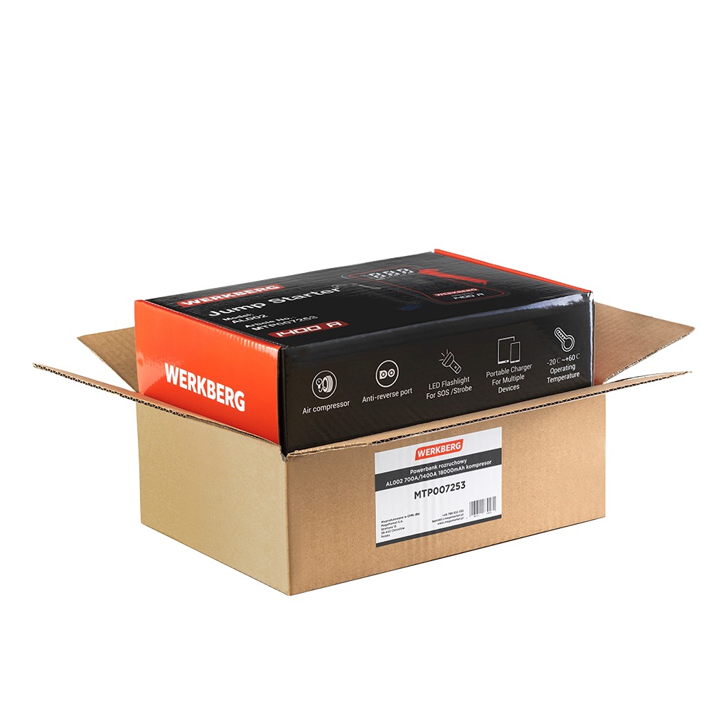 powerbank rozruchowy, urządzenie rozruchowe, jump starter, powerbank, booster do auta, przenośny rozrusznik samochodowy, awaryjne uruchamianie silnika, ładowarka samochodowa