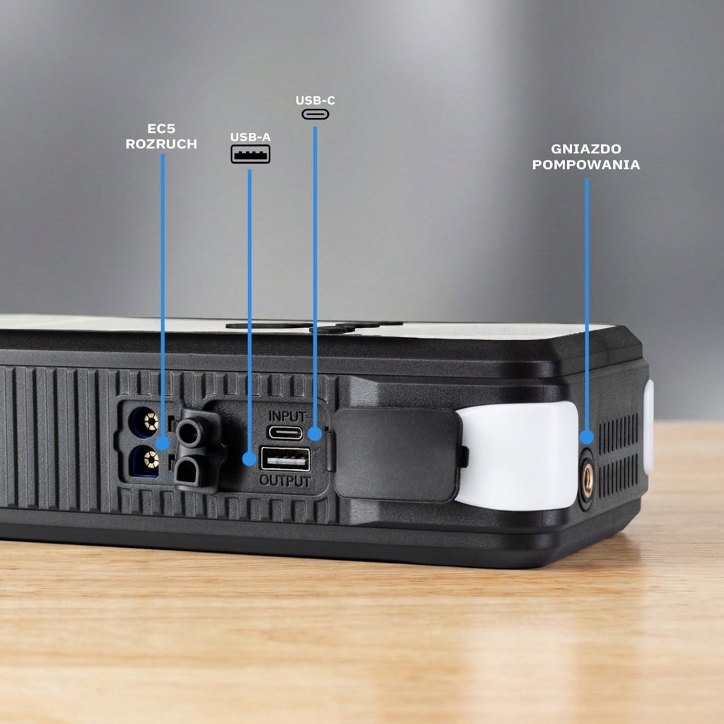 Urządzenie rozruchowe Powerbank Booster WERKBERG AL002 700A1400A 18000mAh kompresor lifestyle