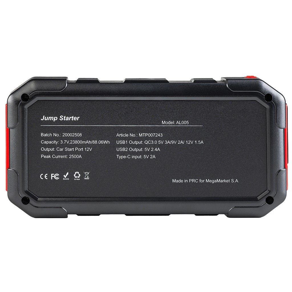 powerbank rozruchowy, urządzenie rozruchowe, jump starter, powerbank, booster do auta, przenośny rozrusznik samochodowy, awaryjne uruchamianie silnika, ładowarka samochodowa