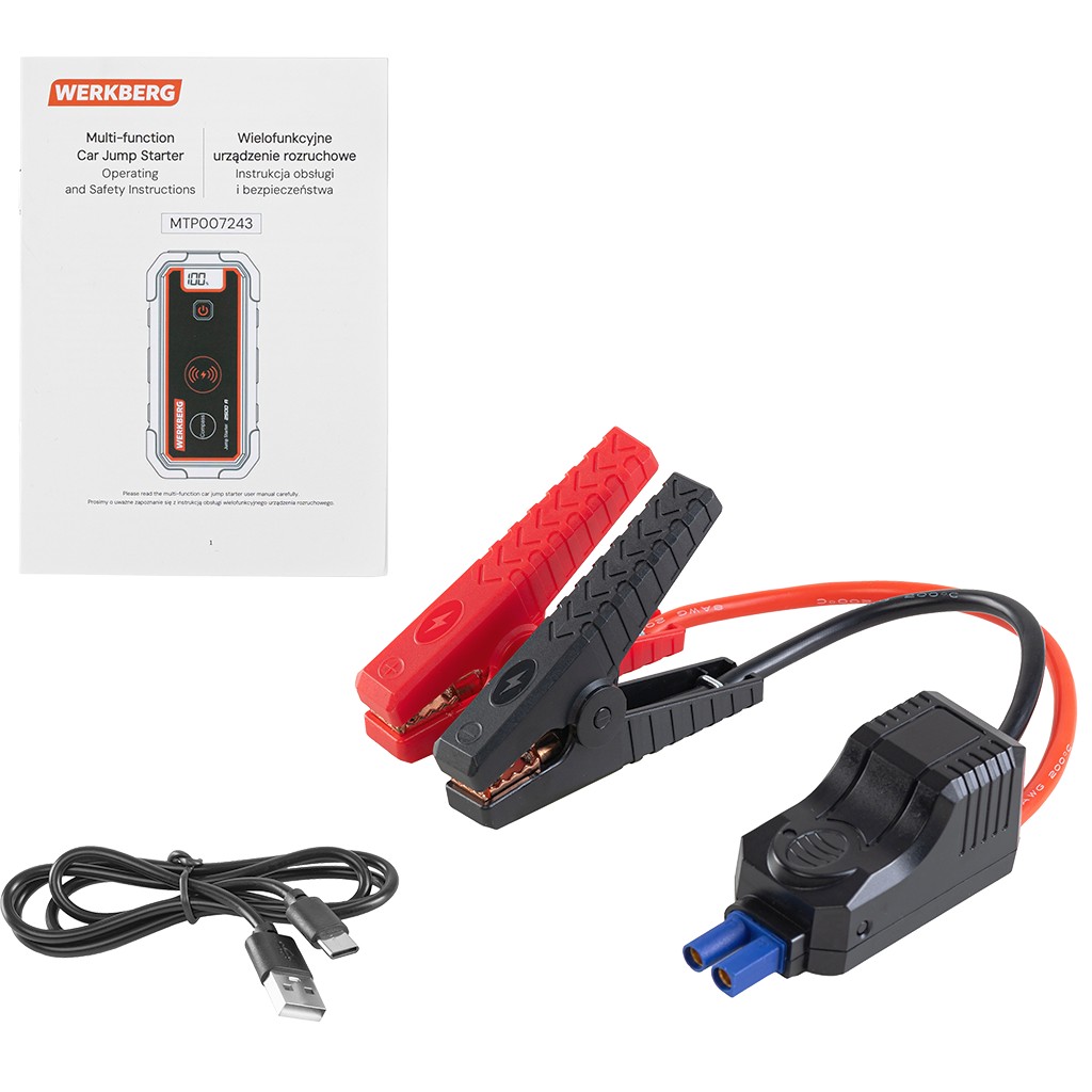 powerbank rozruchowy, urządzenie rozruchowe, jump starter, powerbank, booster do auta, przenośny rozrusznik samochodowy, awaryjne uruchamianie silnika, ładowarka samochodowa