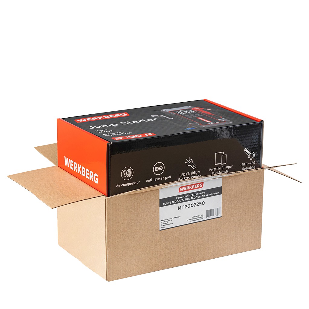 powerbank rozruchowy, urządzenie rozruchowe, jump starter, powerbank, booster do auta, przenośny rozrusznik samochodowy, awaryjne uruchamianie silnika, ładowarka samochodowa