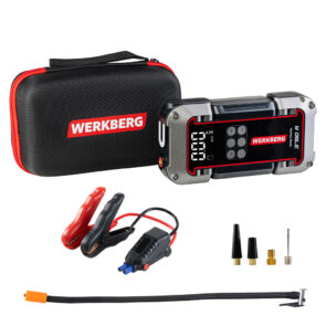 Zdjęcie produktu: Urządzenie rozruchowe Powerbank Booster WERKBERG AL006 1800A/3750A 26000mAh kompresor