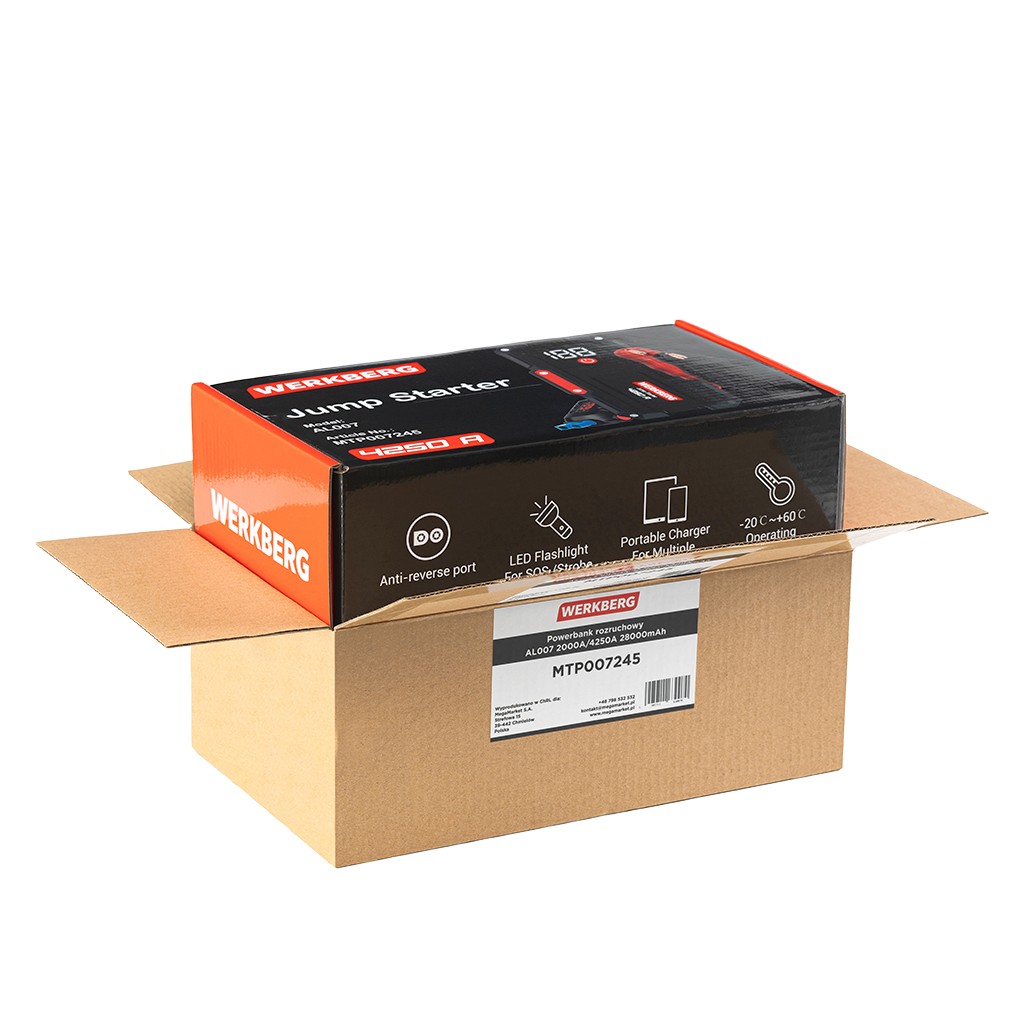 powerbank rozruchowy, urządzenie rozruchowe, jump starter, powerbank, booster do auta, przenośny rozrusznik samochodowy, awaryjne uruchamianie silnika, ładowarka samochodowa