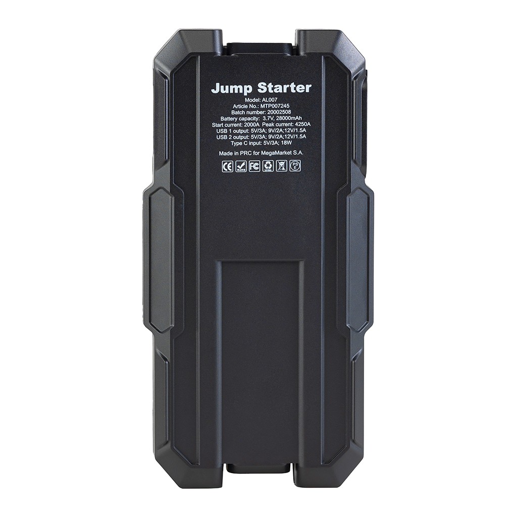 powerbank rozruchowy, urządzenie rozruchowe, jump starter, powerbank, booster do auta, przenośny rozrusznik samochodowy, awaryjne uruchamianie silnika, ładowarka samochodowa