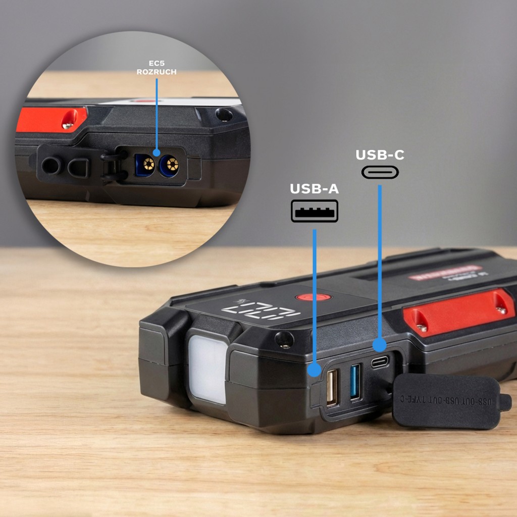 Urządzenie rozruchowe Powerbank Booster WERKBERG AL007 2000A4250A 28000mAh lifestyle