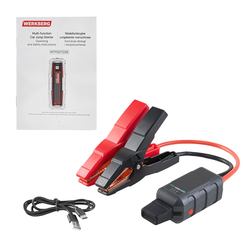 powerbank rozruchowy, urządzenie rozruchowe, jump starter, powerbank, booster do auta, przenośny rozrusznik samochodowy, awaryjne uruchamianie silnika, ładowarka samochodowa