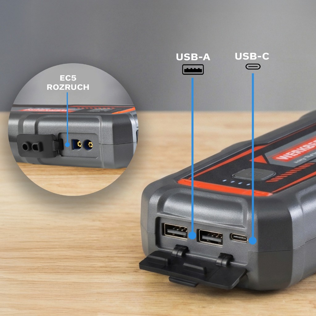 Urządzenie rozruchowe Powerbank Booster WERKBERG AL012 3000A6000A 26000mAh MTP007256 LIFESTYLE