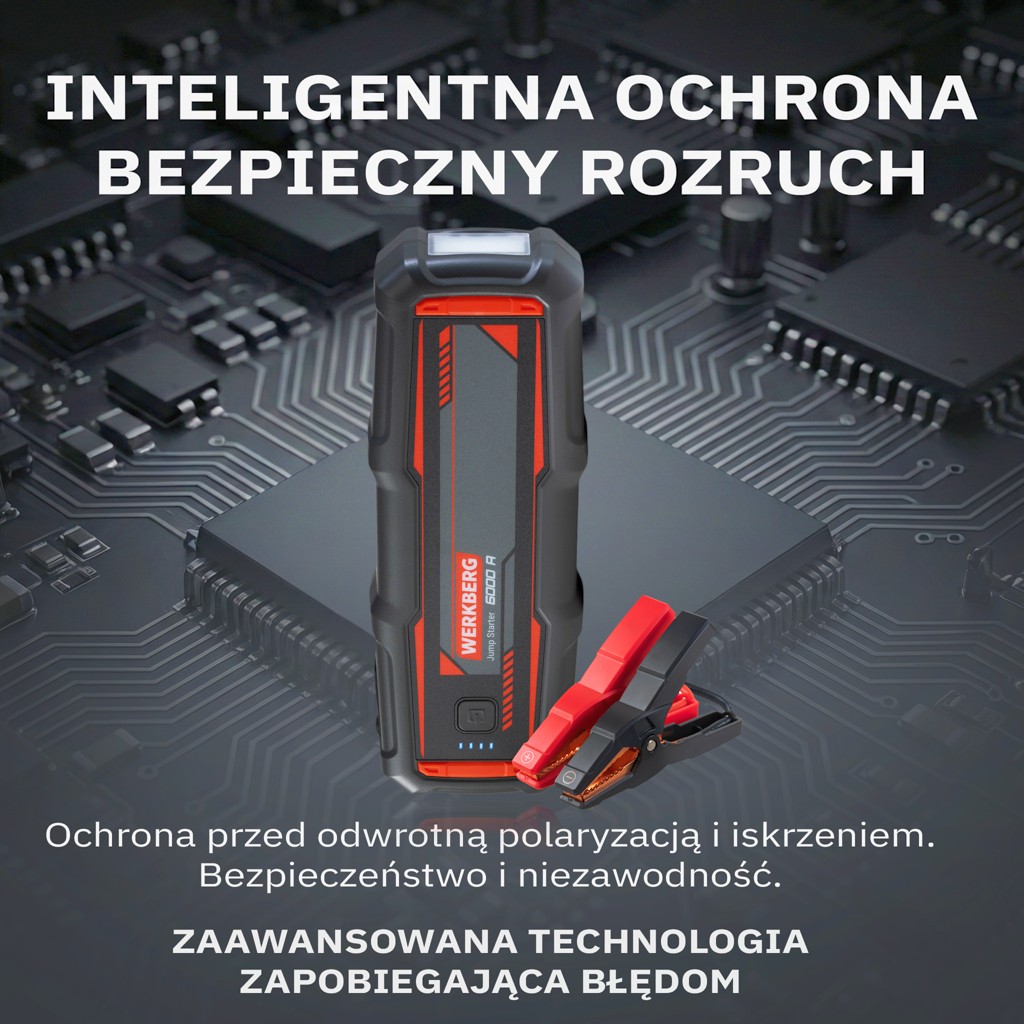 Urządzenie rozruchowe Powerbank Booster WERKBERG AL012 3000A6000A 26000mAh MTP007256 LIFESTYLE
