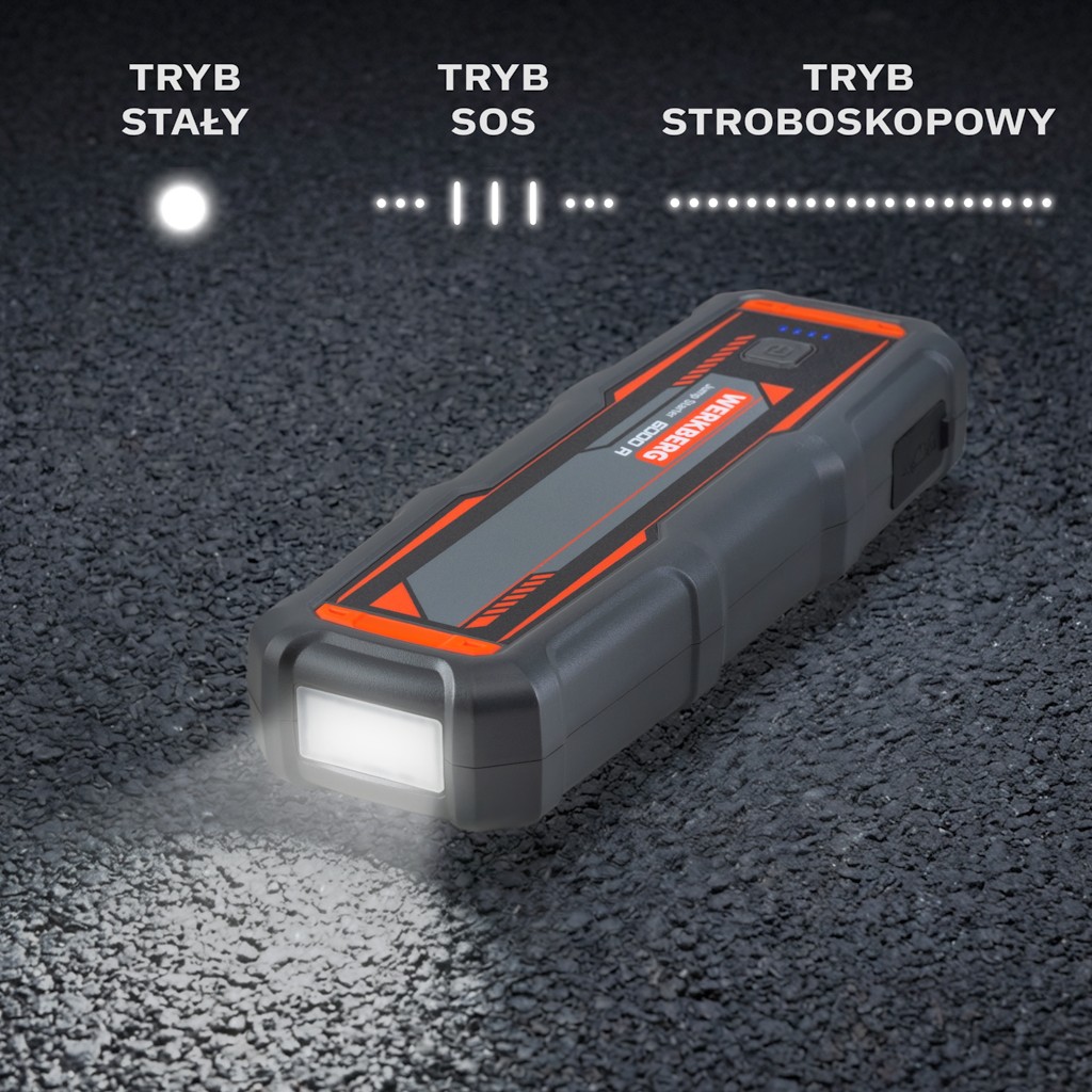 Urządzenie rozruchowe Powerbank Booster WERKBERG AL012 3000A6000A 26000mAh MTP007256 LIFESTYLE