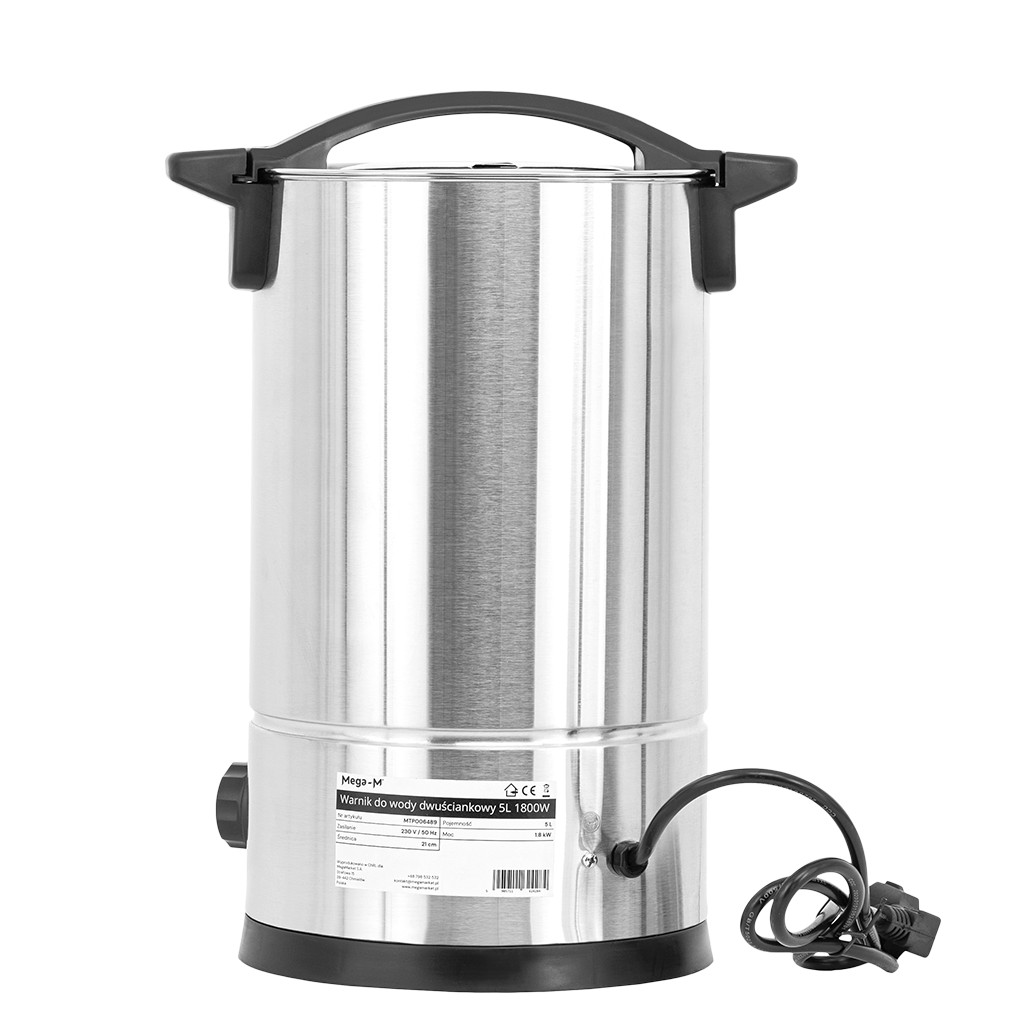 Warnik do wody dwuściankowy Mega-M 5L 1800W