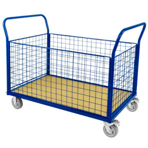 Zdjęcie produktu: Wózek platformowy cztery burty siatkowane FORKBERG nośność 500 kg