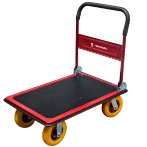 Zdjęcie produktu: Wózek platformowy magazynowy FORKBERG udźwig 450 kg koła poliuretanowe