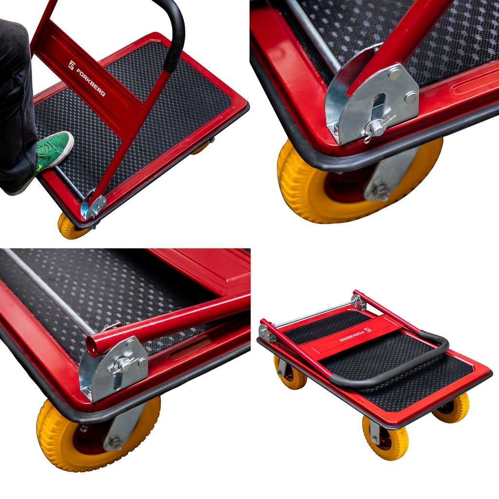 wózek platformowy, wózek magazynowy, wózek z kołami poliuretanowymi, wózek transportowy składany, wózek ręczny stalowy, wózek do magazynu, wózek na kartony i beczki, transport towarów