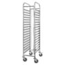 wózek regał mobilny na tace gastronomiczne ze stali nierdzewnej