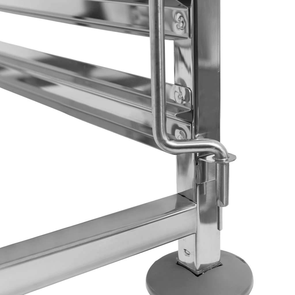 wózek gastronomiczny ze stali nierdzewnej na tace i pojemniki GN