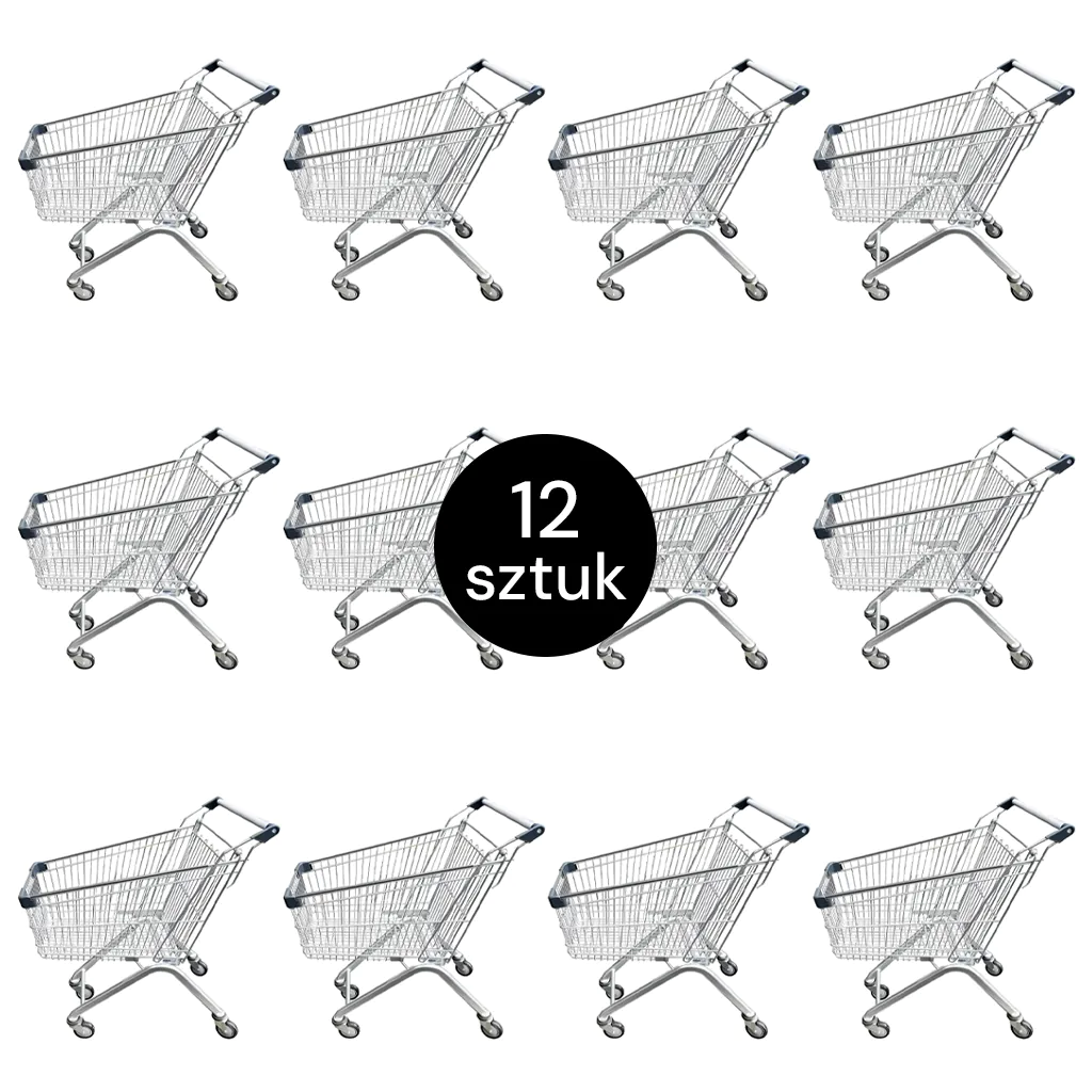 wózek sklepowy, wózek na zakupu, wózek zakupowy Mega-M YR 125l zestaw 12 szt