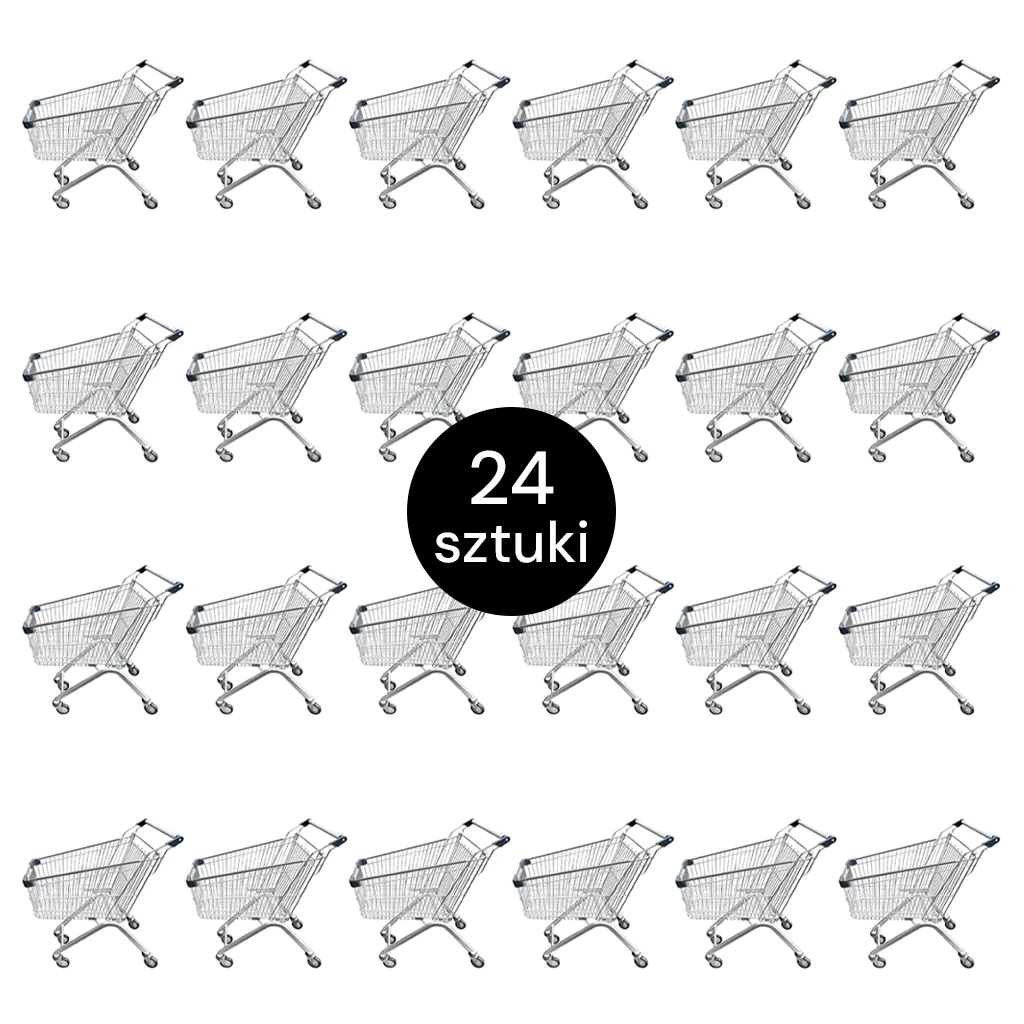 wózek sklepowy, wózek na zakupu, wózek zakupowy Mega-M YR 125l zestaw 24 szt