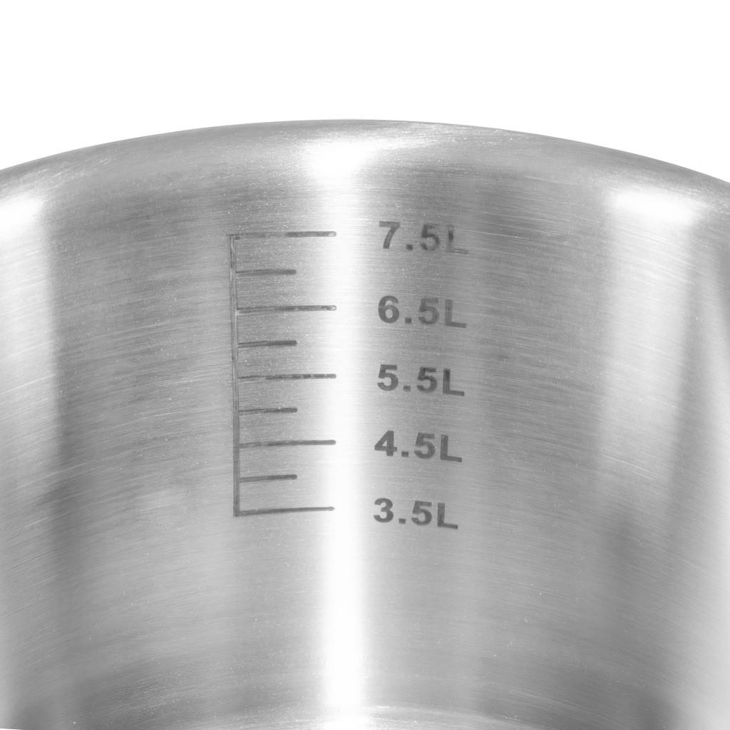 Garnek ze stali nierdzewnej AISI 443 niski z pokrywką 8L