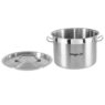 Garnek ze stali nierdzewnej AISI 443 średni z pokrywką 17L