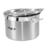 Garnek ze stali nierdzewnej AISI 443 średni z pokrywką 17L