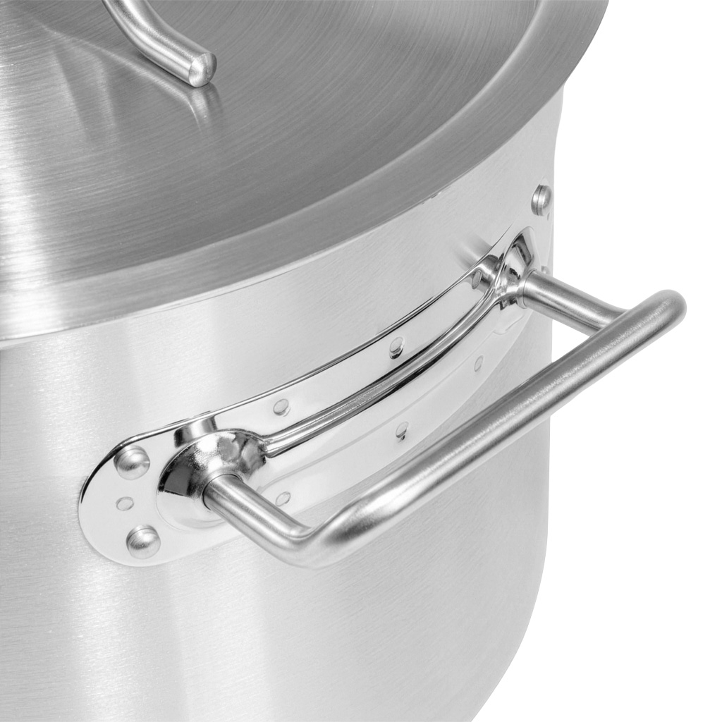 Garnek ze stali nierdzewnej niski z pokrywką Mega-M STANDARD 23L 35x22 cm