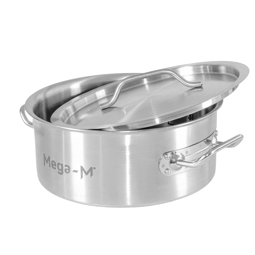 Garnek ze stali nierdzewnej niski z pokrywką 5L