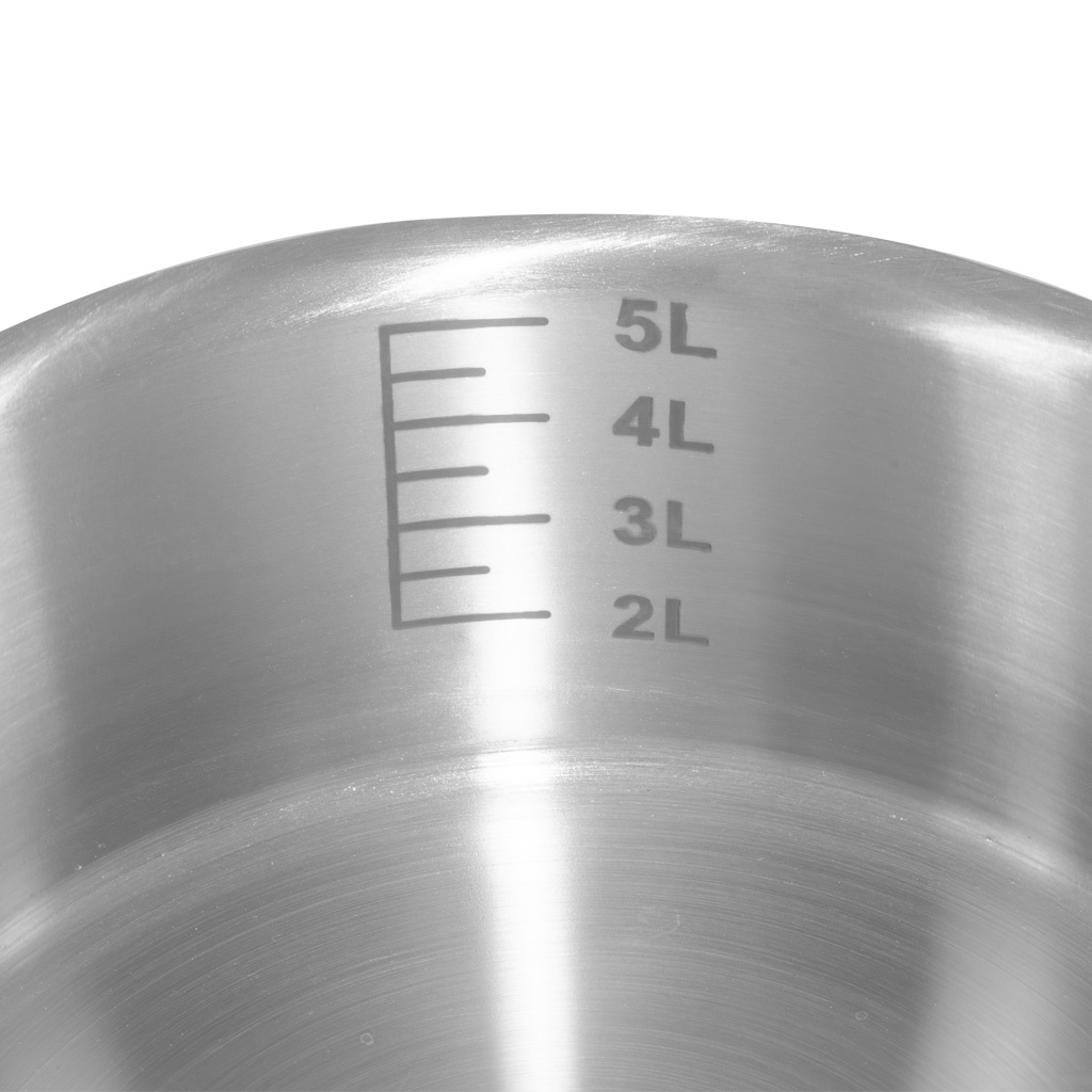 Garnek ze stali nierdzewnej niski z pokrywką 5L