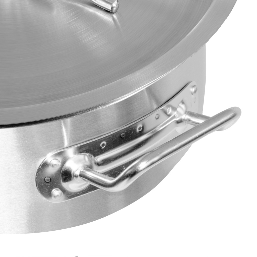 Garnek ze stali nierdzewnej niski z pokrywką 5L