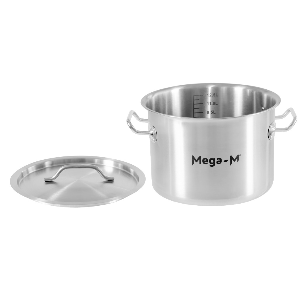 Garnek ze stali nierdzewnej średni z pokrywką 14L