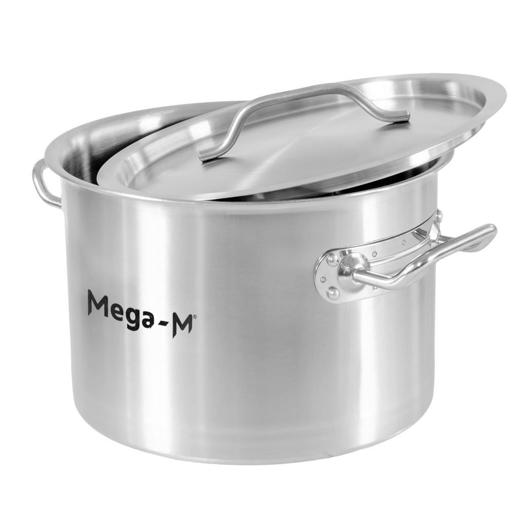Garnek ze stali nierdzewnej średni z pokrywką 14L