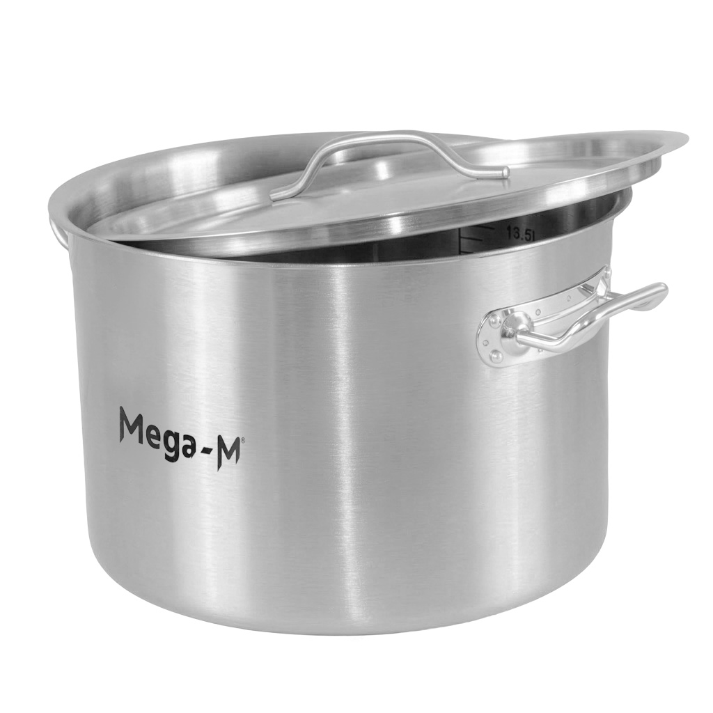 Garnek ze stali nierdzewnej średni z pokrywką 17L