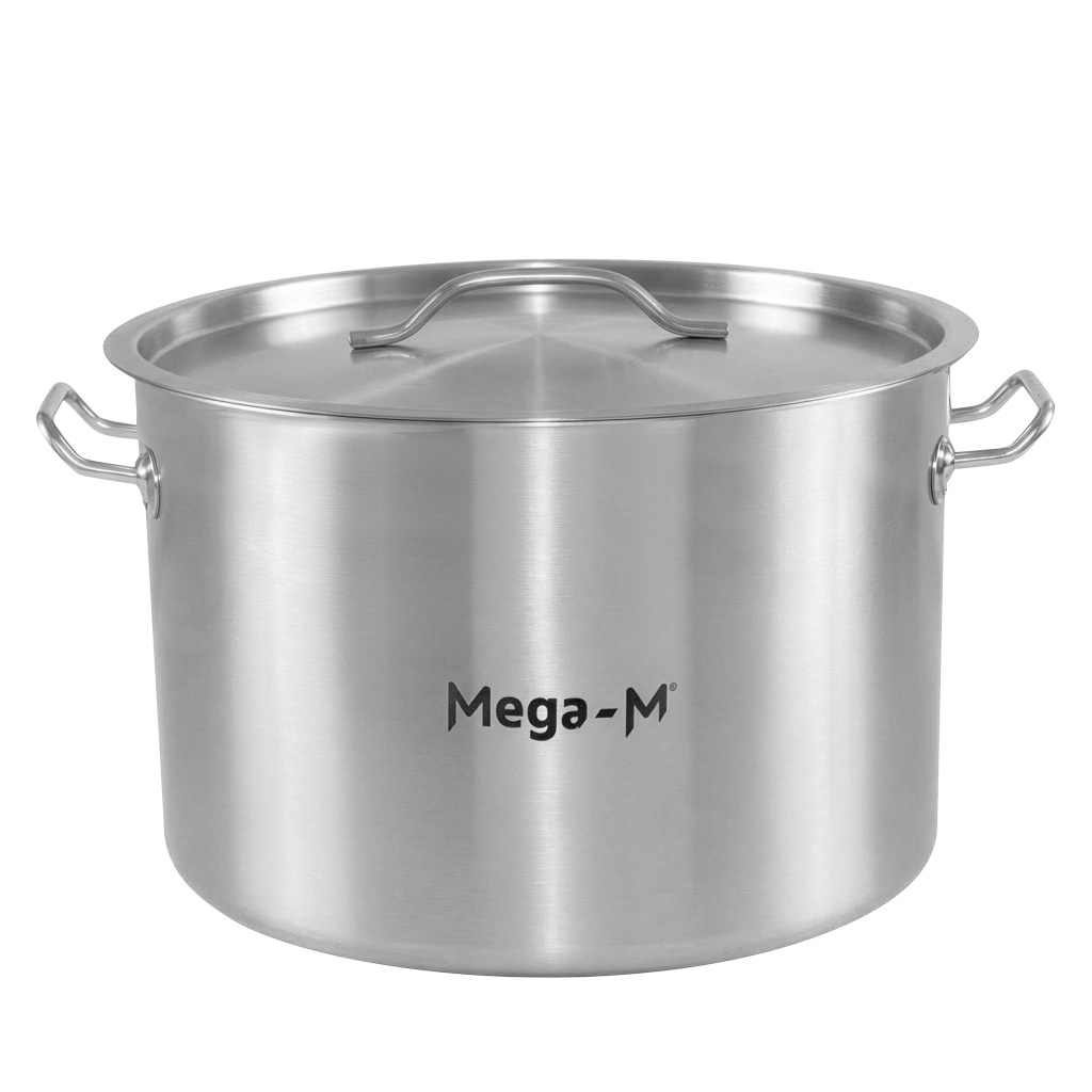 Garnek ze stali nierdzewnej średni z pokrywką Mega-M STANDARD 24L