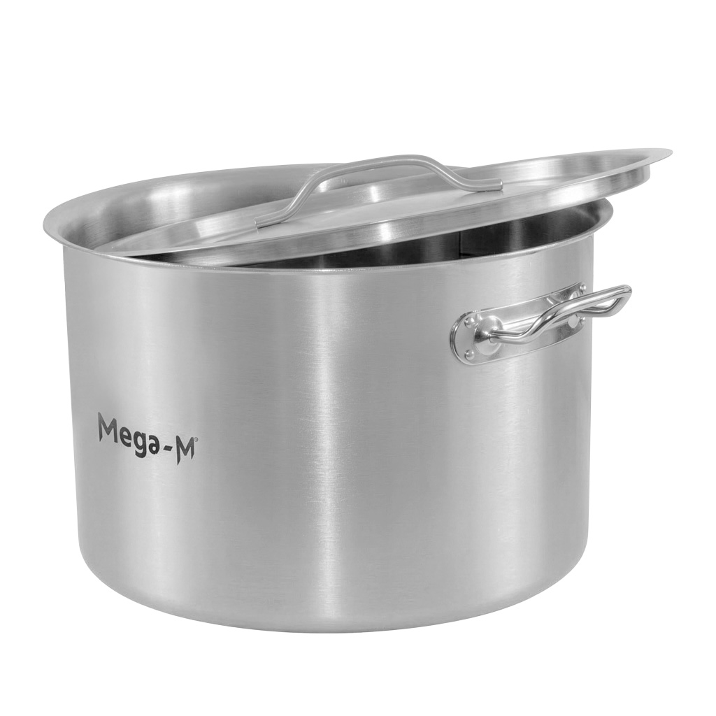 Garnek ze stali nierdzewnej średni z pokrywką Mega-M STANDARD 24L