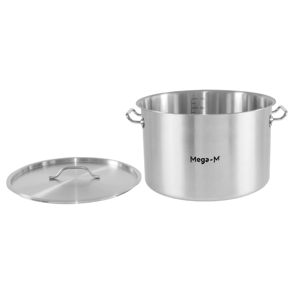 Garnek ze stali nierdzewnej średni z pokrywką Mega-M STANDARD 44L