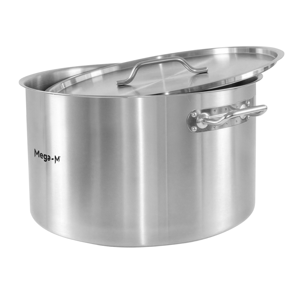 Garnek ze stali nierdzewnej średni z pokrywką Mega-M STANDARD 58L