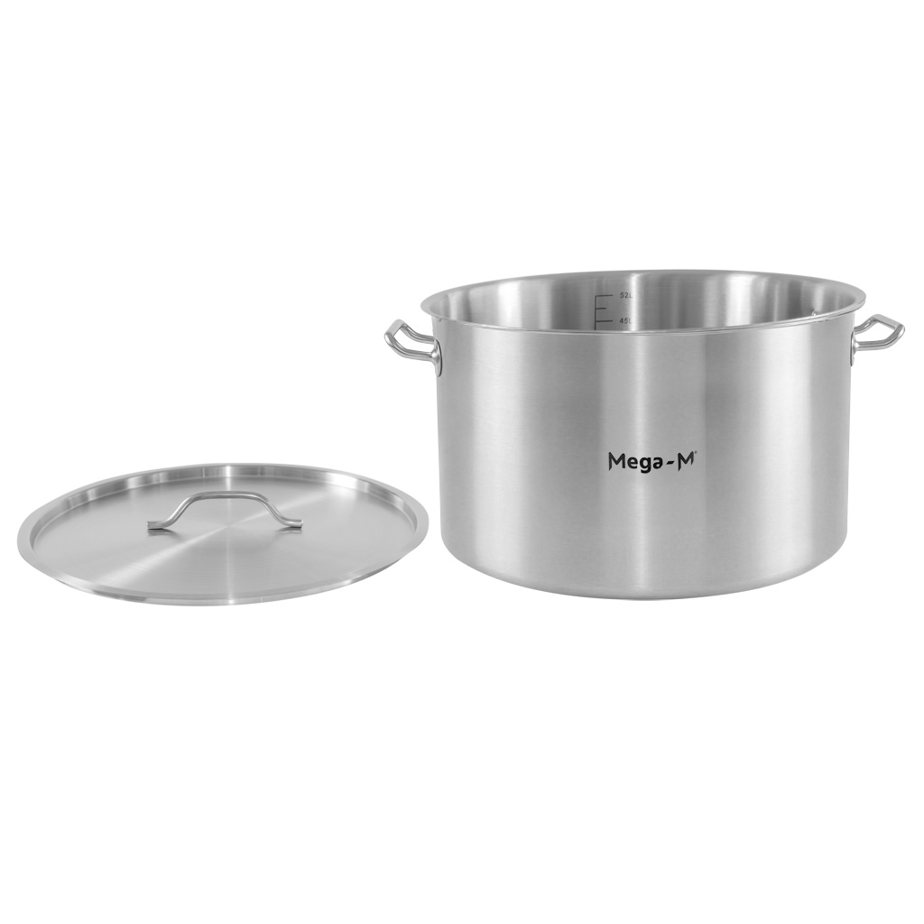 Garnek ze stali nierdzewnej średni z pokrywką Mega-M STANDARD 58L