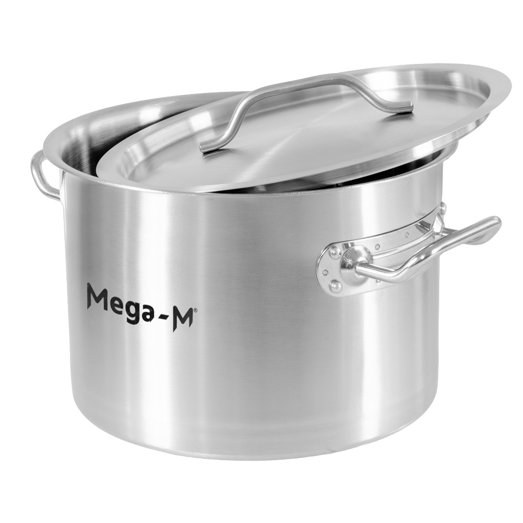 Garnek ze stali nierdzewnej średni z pokrywką 9L