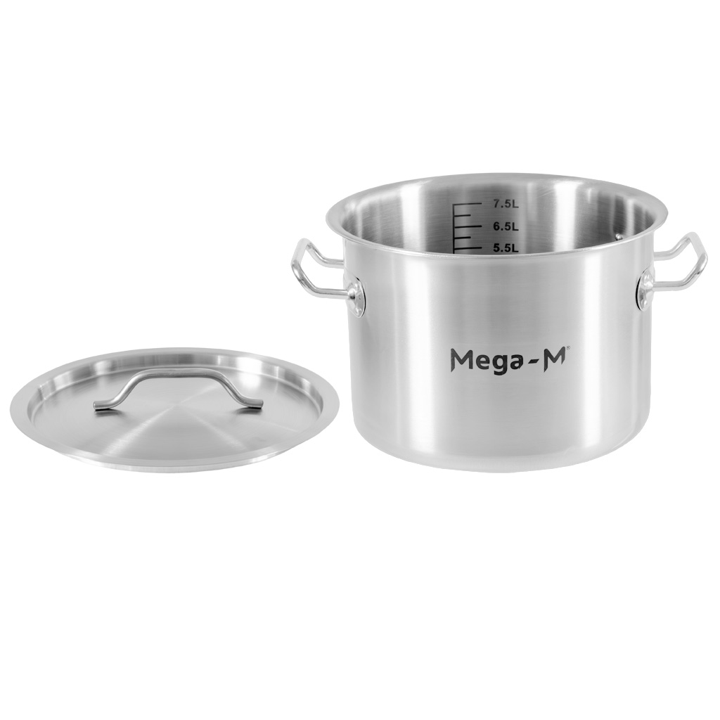 Garnek ze stali nierdzewnej średni z pokrywką 9L