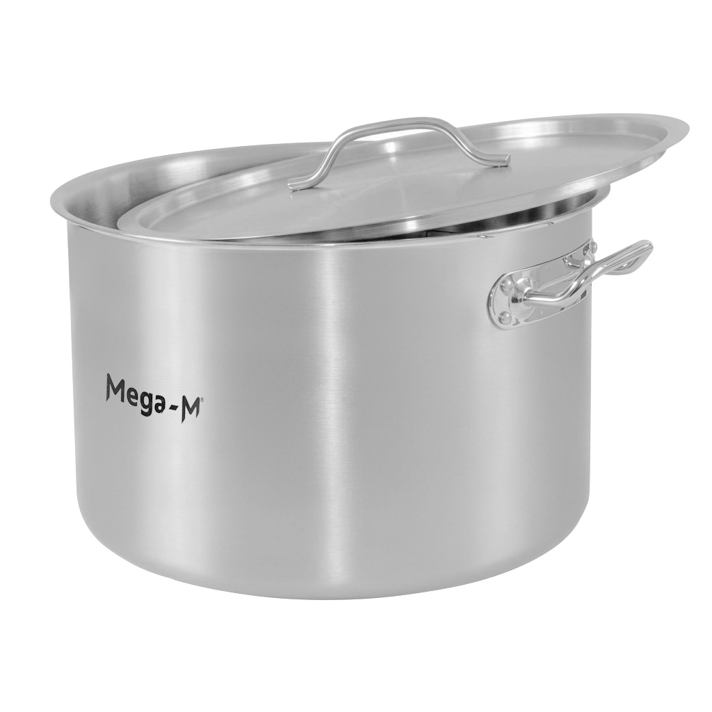Garnek ze stali nierdzewnej średni z pokrywką Mega-M Standard 32L