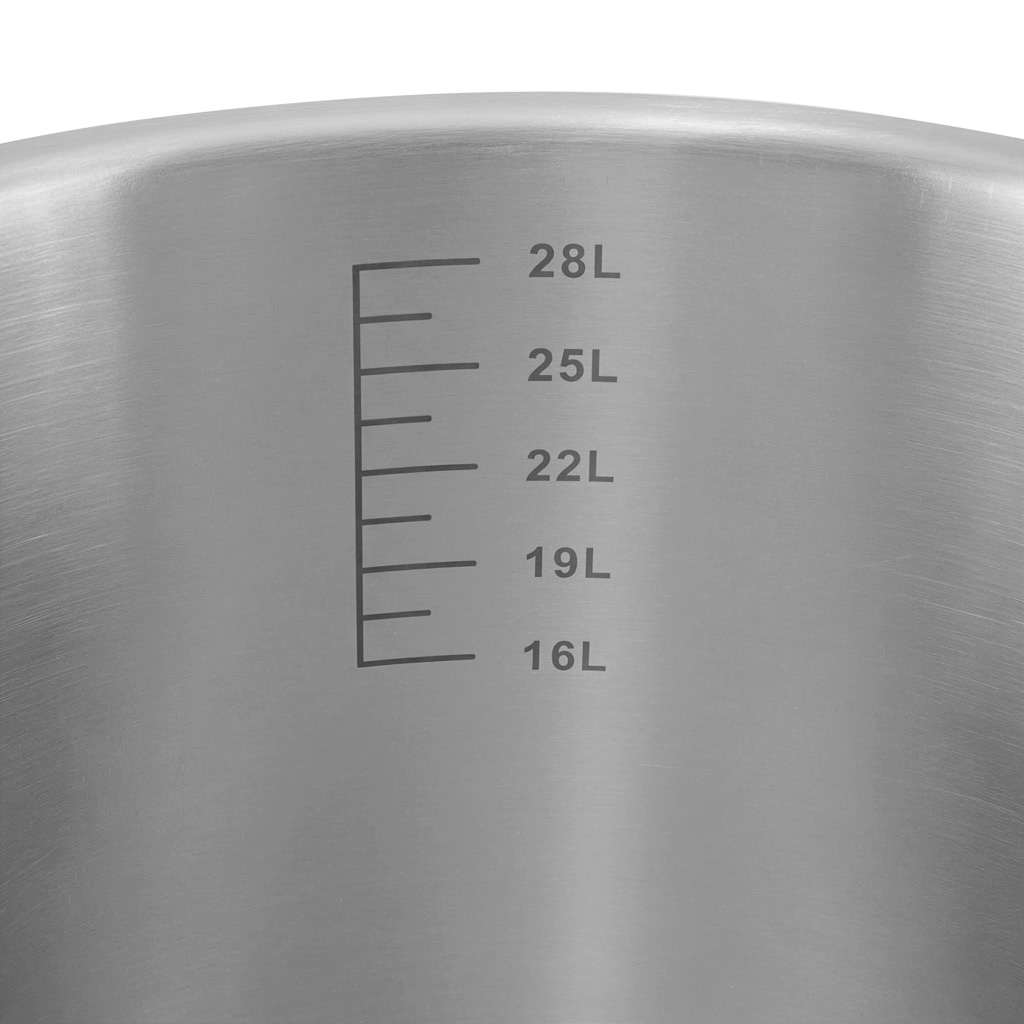 Garnek ze stali nierdzewnej średni z pokrywką Mega-M Standard 32L